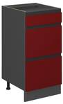 Meuble cuisine R-Line 39765 Anthracite - Rouge