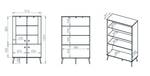 Vitrinenschrank FORT SC92 4D Grün - Holzwerkstoff - Kunststoff - 92 x 152 x 40 cm