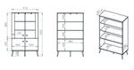 Vitrinenschrank FORT SC92 4D Grün - Holzwerkstoff - Kunststoff - 92 x 152 x 40 cm