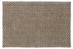 Paillasson avec imprimé zigzag Beige - Noir - Fibres naturelles - Textile - 62 x 1 x 42 cm