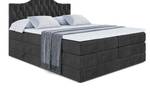 Boxspringbett VILA-1 KING Schwarz - Breite: 200 cm