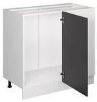 Eckschrank R-Line 46365 Pinie Anthrazit Dekor - Weiß