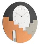 Horloge murale design THE STAIRWELL. Noir - Blanc - Bois manufacturé - 48 x 48 x 1 cm