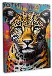 Leinwandbild Leopard Wall 20 x 30 cm