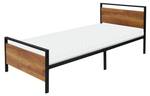 Metallbett mit Matratze 94 x 81 x 208 cm - Mit Lattenrost