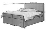 Boxspringbett SEREN Flieder - Breite: 180 cm