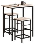 Table + 2 x Tabourets de Bar OGT10-N Bois