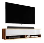 TV-Schrank ALYX 140 ohne LED Wotan-Weiß Braun - Weiß - Holzwerkstoff - 140 x 34 x 32 cm