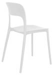 Chaise empilable UNA (lot de 4) Blanc - Matière plastique - 45 x 79 x 48 cm
