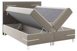 Boxspringbett Delos LED Braun - Breite: 202 cm