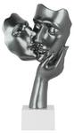 Skulptur Lover's Kiss Grau - Kunststein - Kunststoff - 50 x 27 x 14 cm
