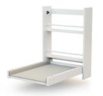 Table à langer murale + matelas Blanc - Bois manufacturé - 78 x 78 x 56 cm