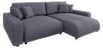 Hildegarde Ecksofa mit Bettfunktion Grau - Ecke davorstehend rechts