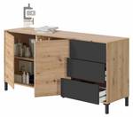 Sideboard mit 2 Türen Brooklyn Grau - Holzwerkstoff - 41 x 74 x 154 cm