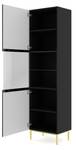 Vitrinenschrank RAVENNA B SC60 1D Schwarz - Gold