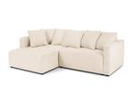 Schlaf-Ecksofa mit Box ELIE 4 Sitzplätze Beige