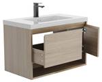 Einzelwaschtisch PUJUKA Beige - Holzwerkstoff - 50 x 55 x 90 cm