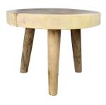 Table basse Lawas Beige - Bois massif - 50 x 40 x 50 cm