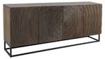 Sideboard ZEN CIRCLES Braun - Metall - Massivholz - Holzart/Dekor - 177 x 75 x 38 cm