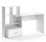 Schreibtisch Loris Weiß Weiß - Holzwerkstoff - 149 x 105 x 50 cm