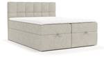 Boxspringbett Shay Beige - Grau - Breite: 200 cm