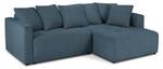 Schlaf-Ecksofa mit Box ELIE 4 Sitzplätze Blau