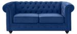 Sofa CHESTERFIELD Blau - Tiefe: 168 cm