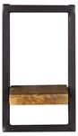 SIDNEY Wandregal III Schwarz - Braun - Metall - Massivholz - Holzart/Dekor - 20 x 35 x 25 cm