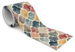 Tapetenbordüre Aquarell ORNAMENTE Retro Beige - Blau - Orange - Rot - Papier - Textil - 10 x 300 x 300 cm