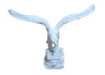 Skulptur Adler Weiß Marmoroptik Weiß - Kunststoff - Stein - 40 x 31 x 21 cm