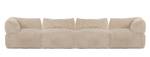 Sitzsack Ecksofa Tetra Modular, 4-tlg Beige - Kunststoff - 88 x 65 x 88 cm