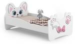 Lit enfant ANIMALS KSB015 Rose foncé - Blanc