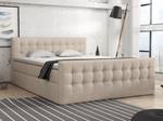 Boxspringbett Doppelbett Loures Beige - Breite: 140 cm