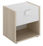 Table de chevet Dbachin Blanc - Bois manufacturé - 40 x 42 x 33 cm