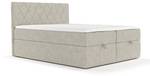 Boxspringbett Elodie Beige - Grau - 180 x 110 x 208 cm