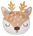 Coussin enfant tête de biche Beige - Textile - 30 x 6 x 30 cm