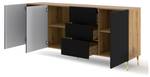 Buffet RAVENNA B SB200 3D3D Beige - Noir - Doré