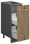 Apothekerschrank R-Line 49211 Anthrazit - Eiche Sand Dekor