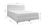 Boxspringbett SOPHIE Stoff Rolf Dunkelbraun - Breite: 116 cm