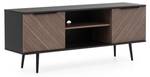 RTV-Schrank ELIO Schwarz - Braun - Holzwerkstoff - Metall - 150 x 60 x 41 cm