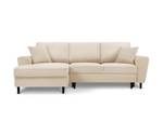 Schlaf-Ecksofa + Box MOGHAN 4 Sitzplätze Beige