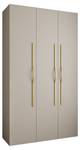 Armoire à portes battantes Como 2 Beige - Doré - 140 x 50 cm