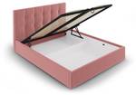 Bett mit Box + Kopfteil PHAEDRA Pink