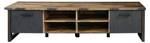 TV Tisch Prip Grau - Holz teilmassiv - 207 x 52 x 42 cm