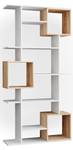 Raumteiler Weiß/Sonoma Würfel Weiß - Holzwerkstoff - 92 x 187 x 29 cm