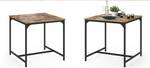 Table Fyrk bois antique/noir Noir - Marron - Bois manufacturé - 80 x 76 x 80 cm