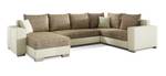 Ecksofa MARO Beige - Ecru - Ecke davorstehend links