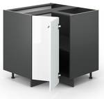 Eckschrank Fame-Line 46403 Anthrazit - Hochglanz Weiß - Tiefe: 60 cm