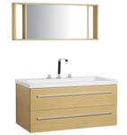 Ensemble pour salle de bain ALMERIA Beige - Argenté - Blanc - Bois manufacturé - 101 x 48 x 48 cm