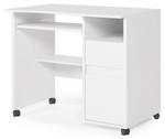 Bureau d'ordinateur Polo blanc Blanc - Bois manufacturé - 91 x 77 x 59 cm